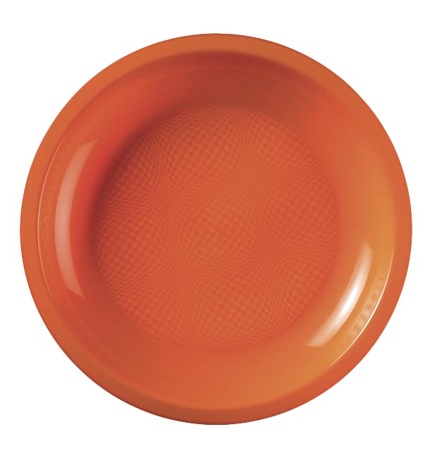 Plastikteller Flach Orange Round PP Ø185mm (600 Stück)