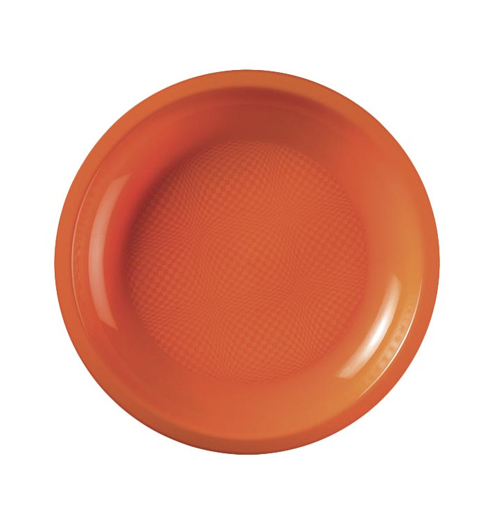 Plastikteller Flach Orange Round PP Ø185mm (600 Stück)