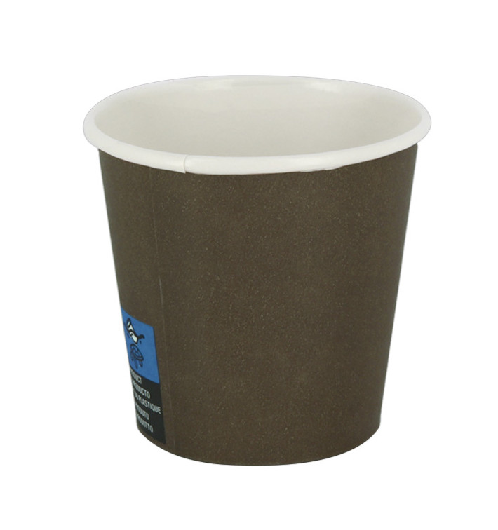 Bio Kaffeebecher To Go Braun 4Oz/120ml Ø6,2cm (3.000 Stück) Bio Kaffeebecher To Go Braun 4Oz/120ml Ø6,2cm (3.000 Stück)