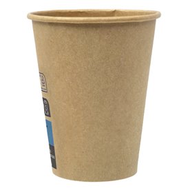 Karton Kaffeebecher to go Braun 12Oz/360ml Ø8,0cm (100 Stück)