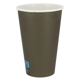 Karton Kaffeebecher to go Braun 12Oz/360ml Ø8,0cm (100 Stück)