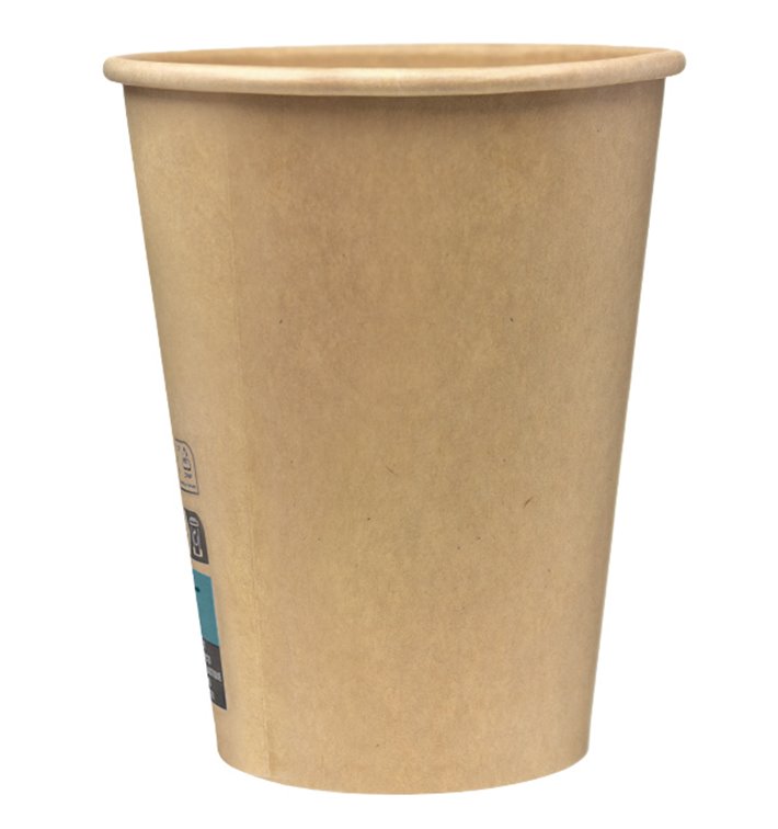 Karton Kaffeebecher to go Braun 12Oz/360ml Ø8,0cm (100 Stück)