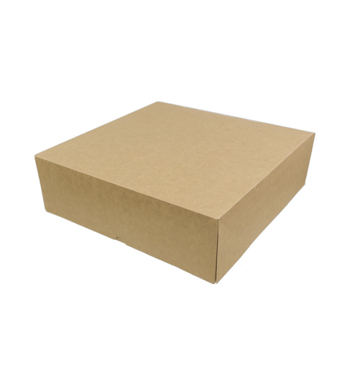 Kraftkarton-Box mit Klappe vorne 28x28+10cm (100 Stück) Kraftkarton-Box mit Klappe vorne 28x28+10cm (100 Stück)