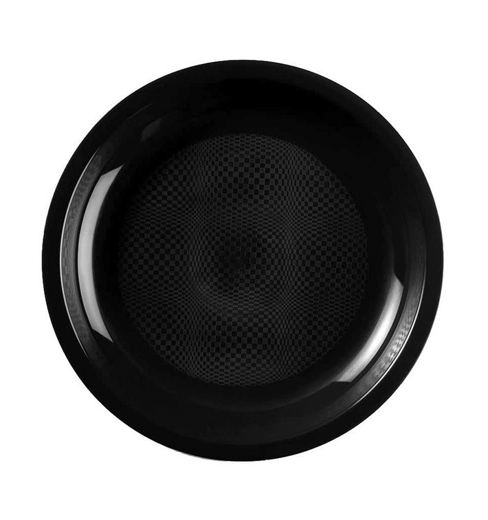Plastikteller Flach Schwarz Round PP Ø220mm (600 Stück) Plastikteller Flach Schwarz Round PP Ø220mm (600 Stück)