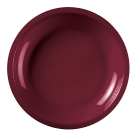 Plastikteller Flach Bordeaux Round PP Ø220mm (50 Stück)