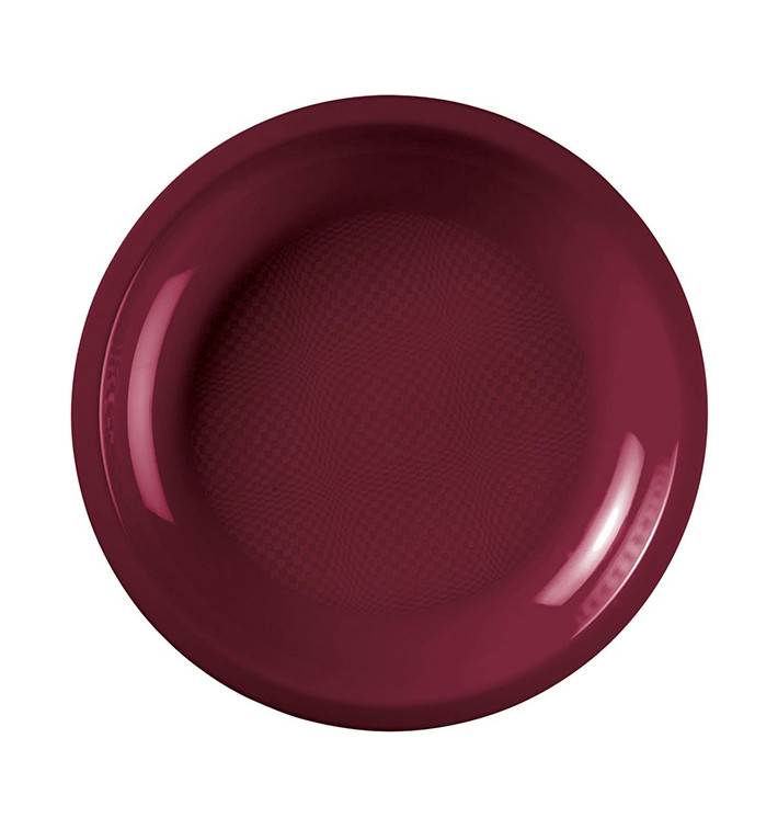 Plastikteller Flach Bordeaux Round PP Ø220mm (50 Stück) Plastikteller Flach Bordeaux Round PP Ø220mm (50 Stück)