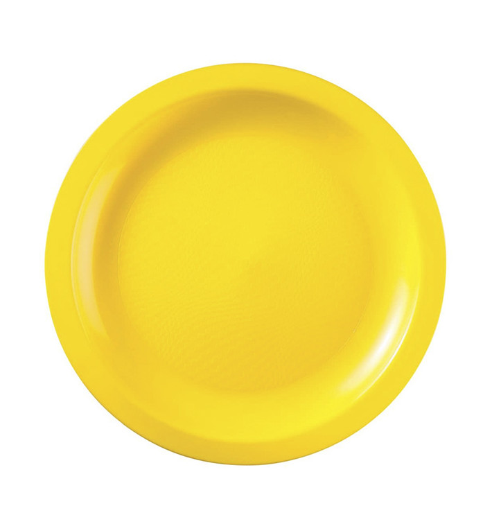 Plastikteller Flach Gelb Round PP Ø22cm (600 Stück) Plastikteller Flach Gelb Round PP Ø22cm (600 Stück)