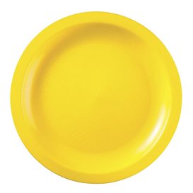 Plastikteller Flach Gelb Round PP Ø22cm (25 Stück)