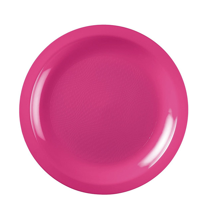 Plastikteller Flach Fuchsia Round PP Ø220mm (600 Stück) Plastikteller Flach Fuchsia Round PP Ø220mm (600 Stück)