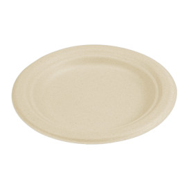 Teller Zuckerrohr-Fasern Bio Ø155mm (50 Stück)