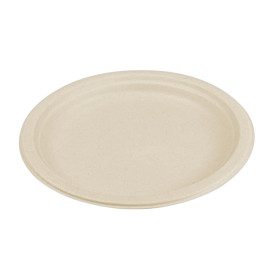 Teller Zuckerrohr-Fasern Natur Ø260mm (500 Stück)