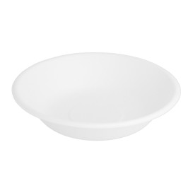 Teller Zuckerrohr-Fasern Tief Weiss Ø160mm (50 Stück)