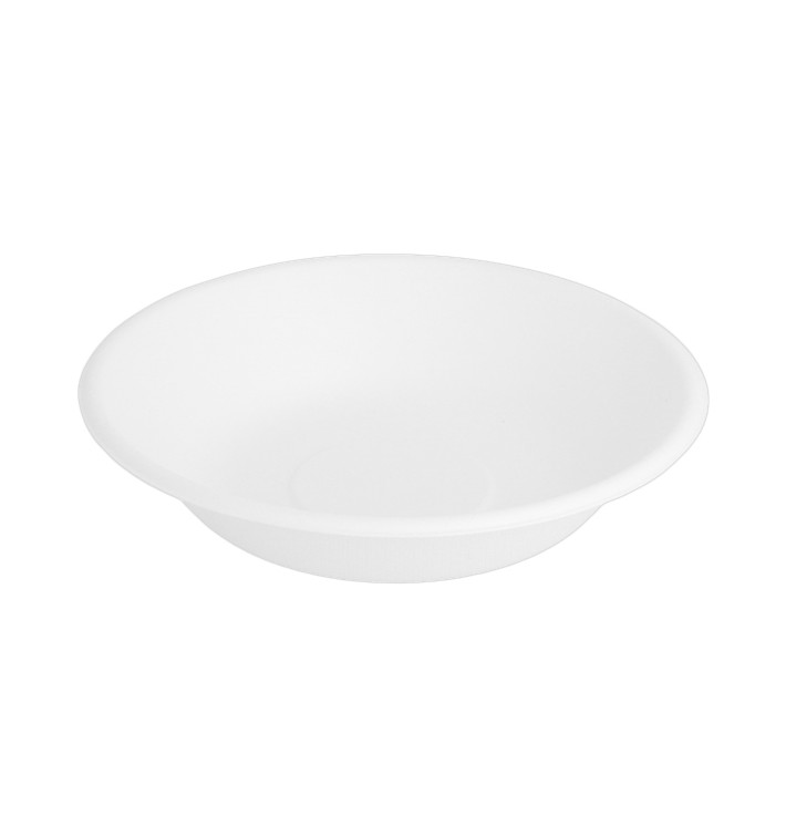 Teller Zuckerrohr-Fasern Tief Weiss Ø160mm (50 Stück) Teller Zuckerrohr-Fasern Tief Weiss Ø160mm (50 Stück)
