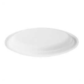 Tablett Zuckerrohr Bagasse Weiß 25,4x17,5cm (500 Stück)