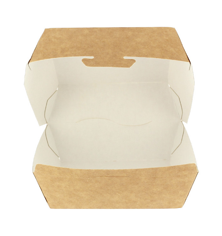 Hamburger Box Kraft 12x12x7 cm (25 Stück) Hamburger Box Kraft 12x12x7 cm (25 Stück)