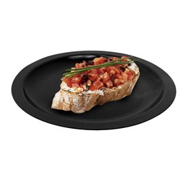 Plastikteller Flach Schwarz Round PP Ø185mm (25 Stück)