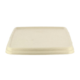 Deckel aus Zuckerrohr für Behälter 230x230mm (300 Stück)