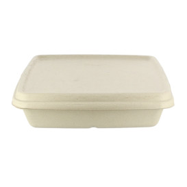 Deckel aus Zuckerrohr für Behälter 230x230mm (75 Stück)