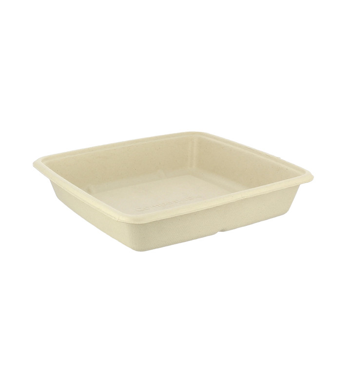 Verpackung Zuckerrohr 1000ml 230x230x30mm (75 Stück) Verpackung Zuckerrohr 1000ml 230x230x30mm (75 Stück)