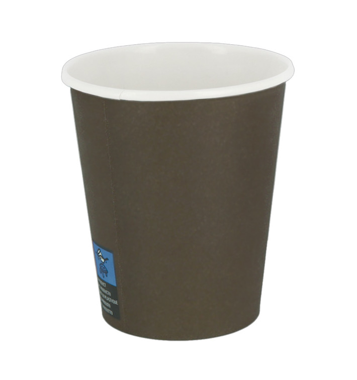 Kaffeebecher to go Karton Braun 7Oz/210ml Ø7,2cm (100 Stück) Kaffeebecher to go Karton Braun 7Oz/210ml Ø7,2cm (100 Stück)