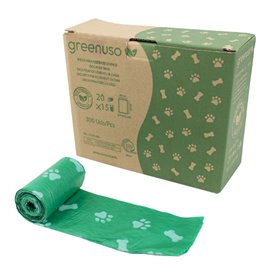 Plastiktüte für Hundekot 100% bio 23x32cm (300 Stück)