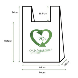 Hemdchenbeutel 70% Recycelter 70x80cm 50µm (50 Stück)