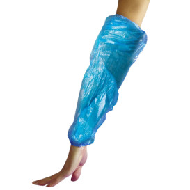 Schutzärmel Polyetylen 18x44cm 30my Blau (100 Stück)