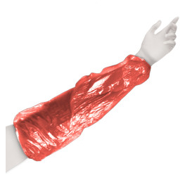 Schutzärmel Polyetylen 18x44cm 20my Rot (100 Stück)