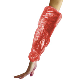 Schutzärmel Polyetylen 18x44cm 20my Rot (100 Stück)