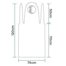 PE Schürze 120x76cm weiß 37.5my (500 Stück)