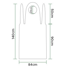 PE Schürze 84x140cm Blau 57.5my (50 Stück)