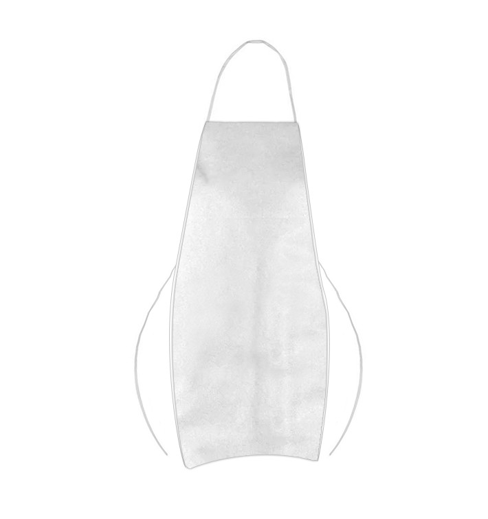 PP Schürze Laminiert PE 60x84cm weiß (10 Stück) PP Schürze Laminiert PE 60x84cm weiß (10 Stück)