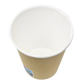 Kartonbecher 9 Oz/280ml Kraft-Kraft Ø8,1cm (50 Stück)