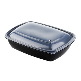 Deckel für Plastikbehälter schwarz und creme 23x16,5cm (300 St.)