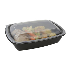 Deckel für Plastikbehälter schwarz und creme 23x16,5cm (300 St.)
