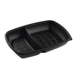 Plastikbehälter schwarz 2G 1300ml 28x20x4cm (150 Stück)