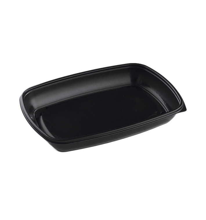 Plastikbehälter PP schwarz 1350ml 28x20x4cm (50 Stück) Plastikbehälter PP schwarz 1350ml 28x20x4cm (50 Stück)