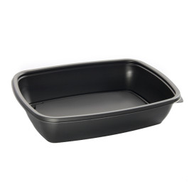 Plastikbehälter PP schwarz 900ml 23x16,5cm 900ml (75 Stück)