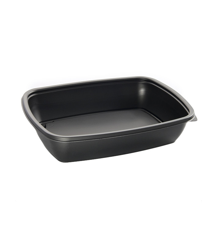 Plastikbehälter PP schwarz 900ml 23x16,5cm 900ml (75 Stück) Plastikbehälter PP schwarz 900ml 23x16,5cm 900ml (75 Stück)