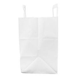 Papiertüten Weiß mit Henkeln 26+18x26cm (50 Stück)
