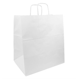 Papiertüten Weiß mit Henkeln 36+24x39cm (200 Stück)