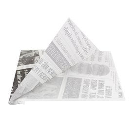 Burgerpapier fettdicht offen 2S "News" 15x16cm (4.000 Stück)
