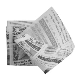 Burgerpapier fettdicht offen 2S "News" 15x16cm (4.000 Stück)