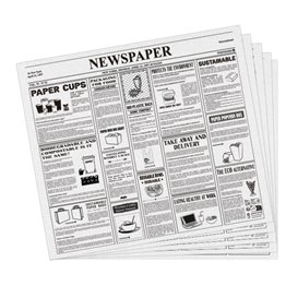 Wachspapier fettdicht für Burger "Times" 31x31cm (1.000 Stück)