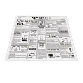 Wachspapier fettdicht für Burger "Times" 31x31cm (1.000 Stück)