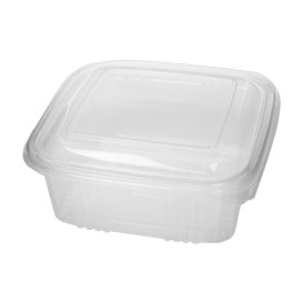 Dose mit Klappdeckel Transparent Quadratisch PP 750ml (500 Stück)