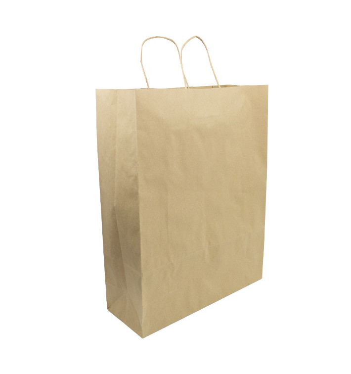 Papiertüten Kraft mit Henkeln 32+12x41cm (50 Stück) Papiertüten Kraft mit Henkeln 32+12x41cm (50 Stück)