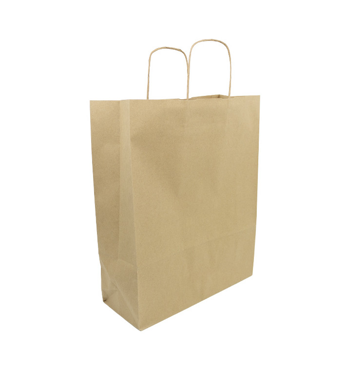 Papiertüten Kraft mit Henkeln 100g/m² 32+12x40cm (25 Stück) Papiertüten Kraft mit Henkeln 100g/m² 32+12x40cm (25 Stück)