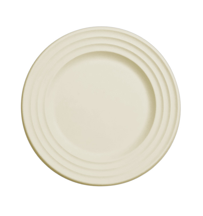 Zuckerrohrteller Premium Wave Naturfarbe Ø23cm (50 Stück) Zuckerrohrteller Premium Wave Naturfarbe Ø23cm (50 Stück)