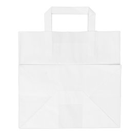 Papiertüten Weiß mit Henkeln 26+18x26cm (50 Stück)